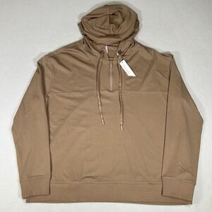 NWT Travis Mathew Women's XXL Beige Horizon Line Hoodie‎ Pullover Sweatshirt